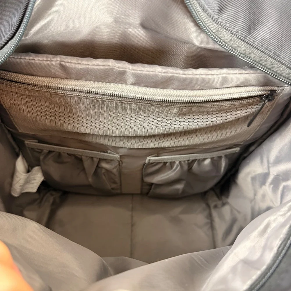 BEIS Diaper Bag Backpack Black Nylon Travel Laptop Bag with Trolley Sleeve